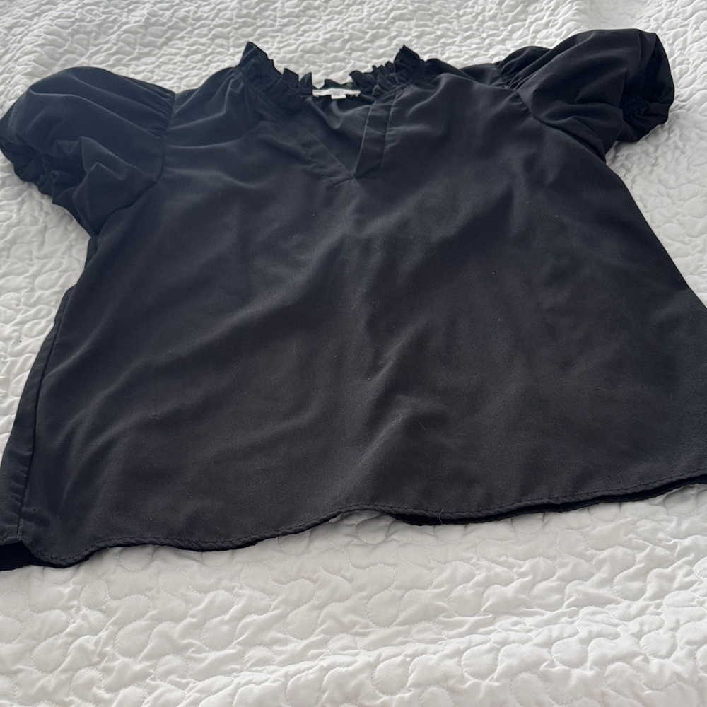 Entro Black Ruffled Blouse - Picture 3 of 3